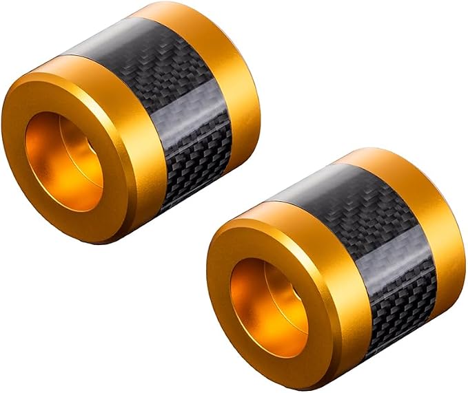 Advanblack Protek Machined CNC Alumium with Carbon Fiber Inlay Crash Bar Slider (Gold CNC w/Carbon Inlay)