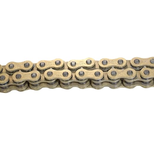 DONGHUA Motor Sport DH Chain 520HLX2 Quadra X-Ring Chain - 120 Links - Gold, Chain Length: 120, Chain Type: 520 Color: Gold