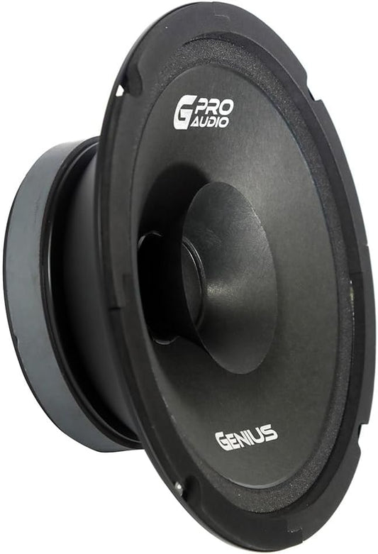 Genius Audio MHLA8 8" Midhigh Drivers - 1400W - 700 WMAX - 1.5" Vc Car Audio Midhigh Speaker - 4 Ohm, Ferrite Magnet