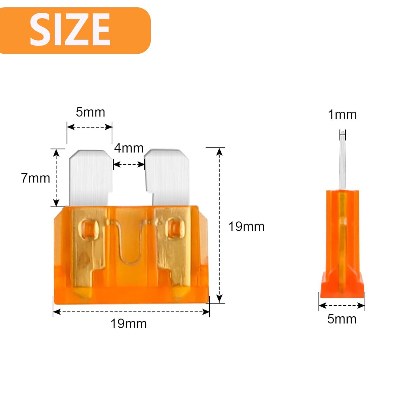 (80Pcs) 5 Amp Standard Fuse, 5A Car Blade Fuses for Car/RV/Truck/SUV/Motorcycle/Boat