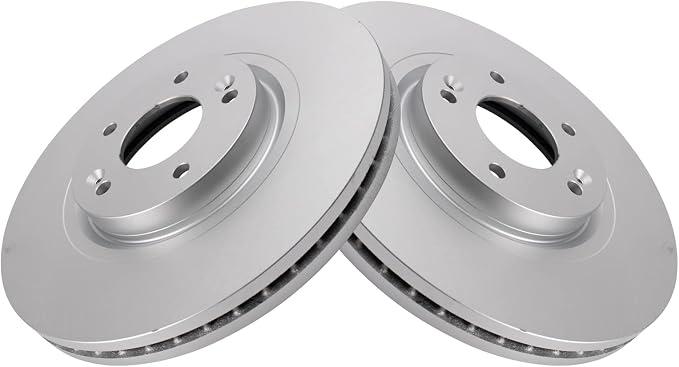 TRQ Front Brake Rotor Set G Coated Vented Compatible with 2015-2021 Kia Sedona