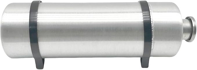 JSD 1.85 Gallons 6" x 18" Universal Vertical Aluminum Gas Tank 1/4" NPT Outlet