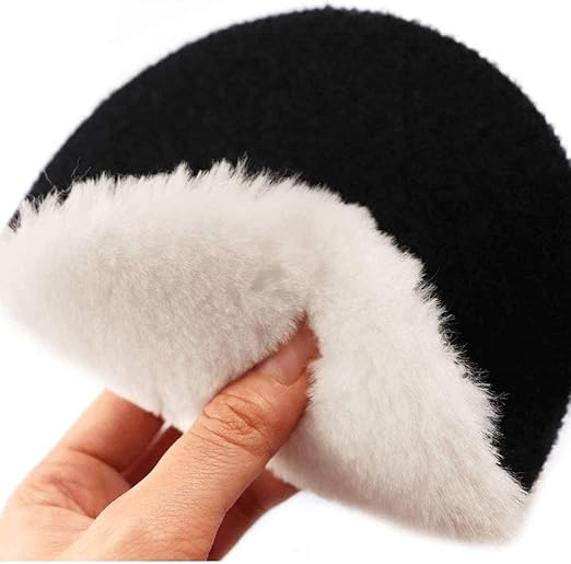 IPELY 6 Pcs 5 Inch Wool Polishing Buffing Pad Polishing Buffing Wheel for Drill Buffer Attachment with M14 Drill Adapter