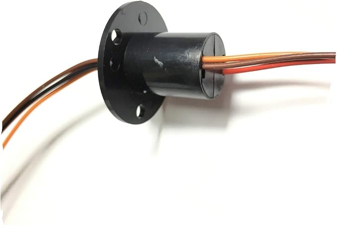 Taidacent 3 Wires 4 Wires 5A 10A 15A 30A Electrical Slip Ring Collector Ring Rotary Electrical Contact Joint Rotary Connector Commutator (4 Wires 10A Diameter 22mm)