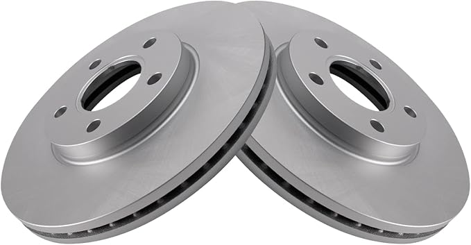 TRQ Front Brake Rotor Set G Coated Vented Compatible with 2010-2013 Ford Transit Connect