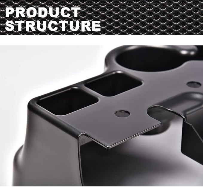 CROSSDESIGN Center Console Cupholder Compatible with 1999-2001 Ford Super Duty Truck - F250 / F350 / F450 / F550