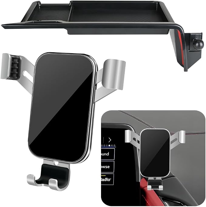 Car Phone Holder Center Console Organizer Tray for Chevrolet Chevy Corvette 2020 2021 2022 2023 2024 2025 2026 2027 C8 Auto Accessories Cell Phones Mount Dashboard Mobile CellPhone Screen Stand