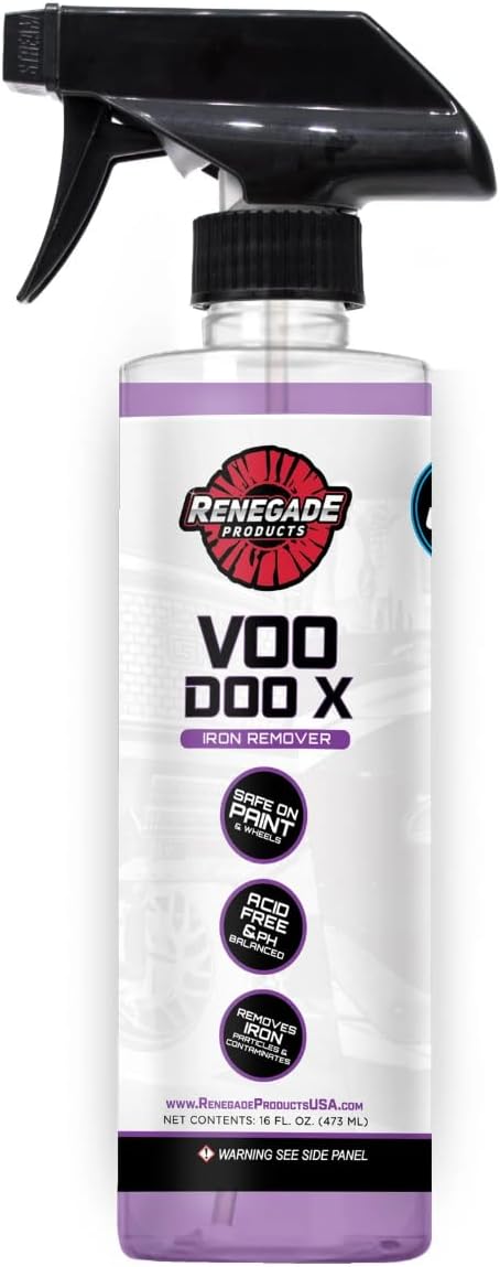 Renegade Products Voodoo X Iron Remover for Auto Detailing, Removes Iron, Break Dust and Rust from Paint and Wheels (1 Gallon)