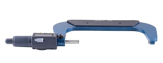Accusize Industrial Tools Outside Micrometer, 5-6 in/125-150 mm, MD71-0006 | 2-Key Electronic Digital, Carbide-Tipped, Data Output, 0.00005 in Resolution