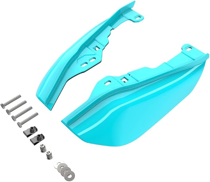 Advanblack 2024 RG Mid Frame Air Deflectors Compatible for Harley Touring Street Glide, Road King, Electra Glide, 2009-2025(Frosted Pearl)