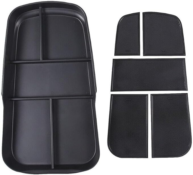 ABS Car Storage Box Central Control Lower Storage Box Tray,Fit forMercedes-Ben-z EQE EQS 2022-2024,Center Console Organizer Lower Tray Central Control Storage