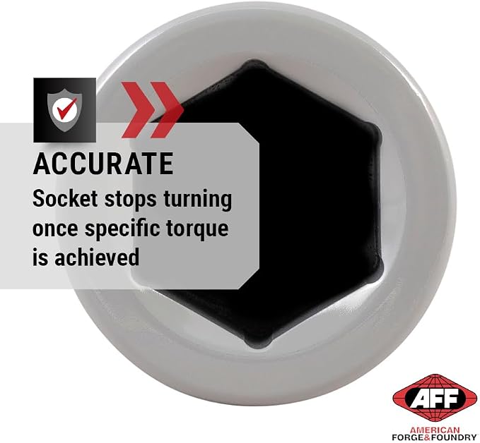 AFF Torque Limiting Extension Socket 1" Drive -33 mm 1 5/6" 550 ft/lbs - Gray - 40405