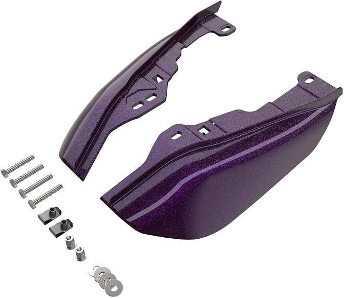 Advanblack 2024 RG Mid Frame Air Deflectors Compatible for Harley Touring Street Glide, Road King, Electra Glide, 2009-2025(Hard Candy Mystic Purple Flake)
