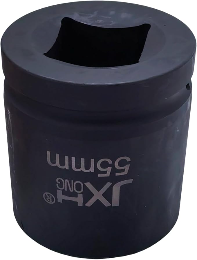 1-1/2" Drive Impact Socket, 6-Point, Heat Treated Cr-Mo Steel – Heavy Duty for Hydraulic Impact Wrench (55mm)