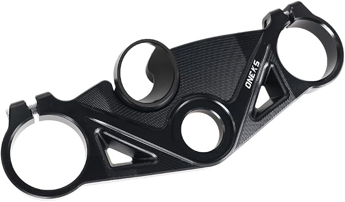 ONE.K.S Motorcycle Triple Tree Forks Top Clamp Front End Upper Top Steering Clamp Fit for Kw-asaki ZX6R 2019-2026 European Version Triple Tree Uplink CNC Aluminum (Black)