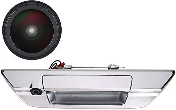 1280 * 720 Pixels HD Car Rear View Trunk Handle Parking Rear View Reverse Back up Camera Replacement for Toyota Hilux 8 MK8 Pickup Truck Masters OX AN120 AN130 Revo Recco/Invincible 50 2015-2019