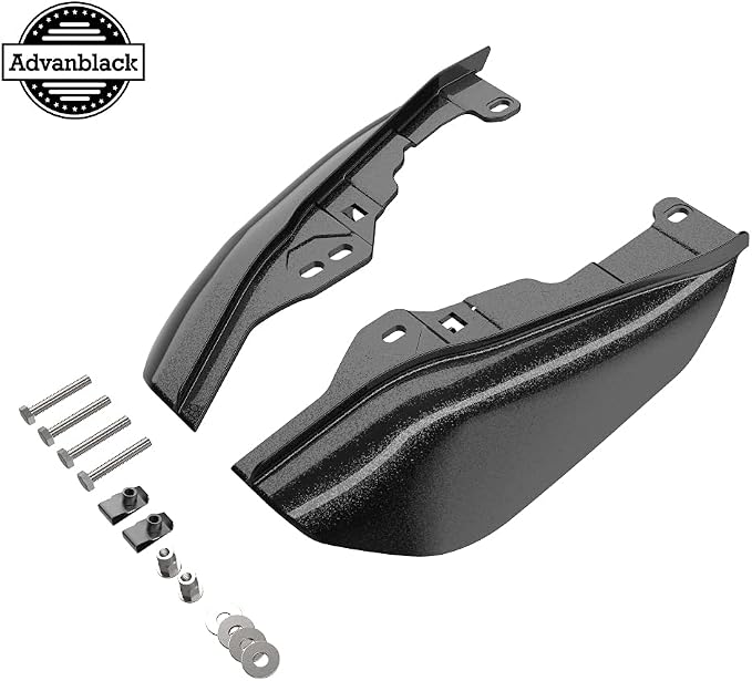 Advanblack 2024 RG Mid Frame Air Deflectors Compatible for Harley Touring Street Glide, Road King, Electra Glide, 2009-2025(Black Quartz)