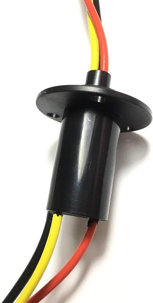 Taidacent 3 Wires 4 Wires 5A 10A 15A 30A Electrical Slip Ring Collector Ring Rotary Electrical Contact Joint Rotary Connector Commutator (3 Wires 30A Diameter 22mm)