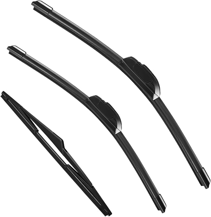 3 Pack Windshield Wiper Blades Compatible with Kia Telluride 2020 2021 2022 2023 2024 2025 Original Factory Quality Front Rear Wipers Blade Set for My Car - 26" 18" 13"