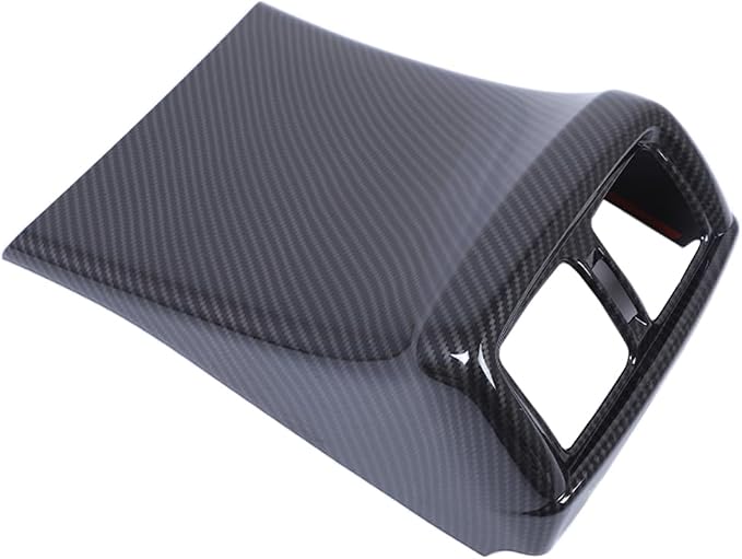 Compatible with Toyota Hilux 2016 2017 2018 2019 2020 2021 2022 2023 2024 ABS Rear Air Oulet Switch Anti-Kick Decorative Cover (Black Carbon Fiber)