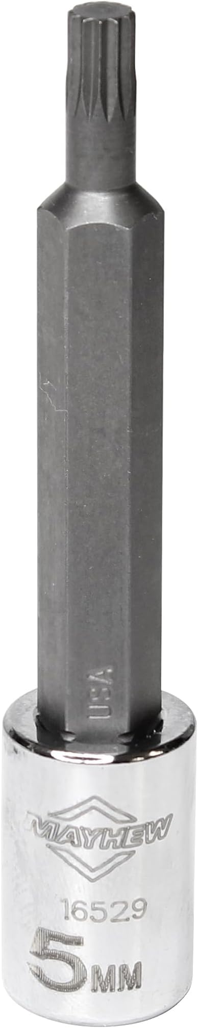 Mayhew Tools 16037 Triple Square Insert Socket Bit Set, Chrome, 7-Piece Medium-Length