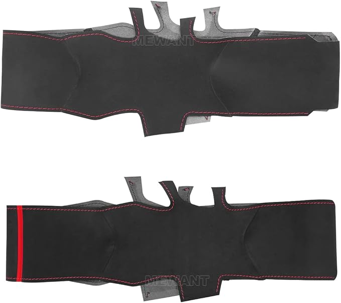 MEWANT DIY Hand Stitch Black Suede Steering Wheel Cover for Subaru WRX STI Levorg 2015-2019 Steering Wrap Protector