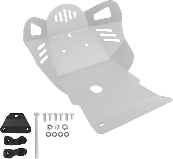 Motorcycle Skid Plate Replacement for Honda XR150L XR150 L 2017-2025 Under Engine Protection Aluminum Bash Plate(Silver)