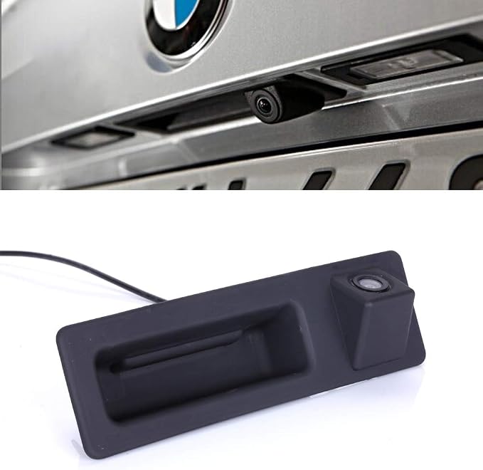 HD Trunk Handle 170° Rear View Reversing Camera Parking Aids System Compatible with BMW 520Li 525Li 530i 535Li 328Li 320Li Z3 Z4 Z8 i3/328i/F30 316i/F15/E60 E61 E70 E71 E72 E82 E88 E84 E90 E91 E92 E93