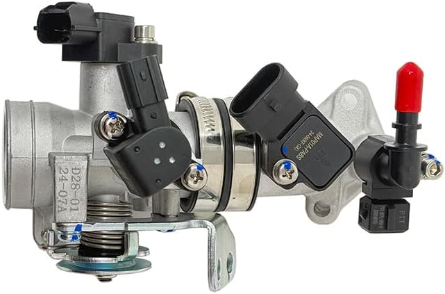 MYK Motorcycle Throttle Body Assembly, Fuel Injection Manifold System for GY6 170cc 200cc Engines, Complete with Sensors