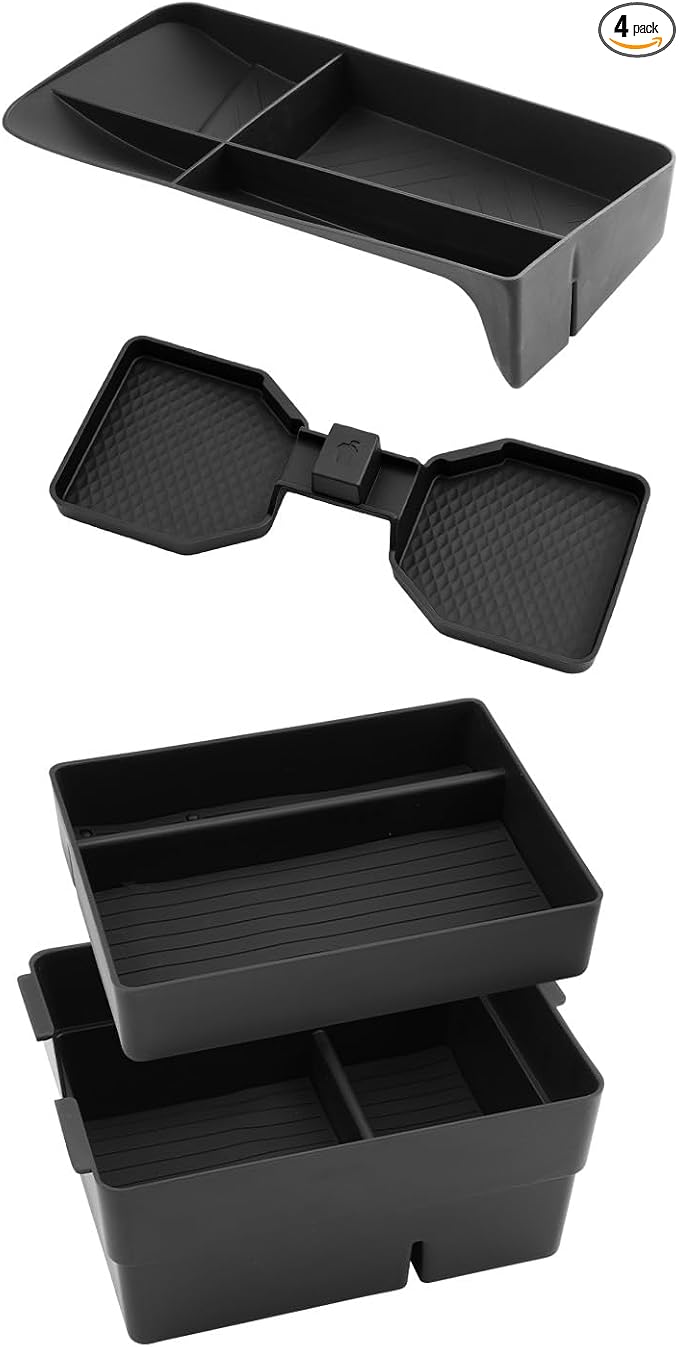CDEFG 4Pcs for 2026 Lexus TX Center Console Organizer for 2024 2025 2026 Lexus TX 350/500h/550h+ Accessories Middle Console Tray Armrest Storage Box Dasboard Storage Tray Cup Holder