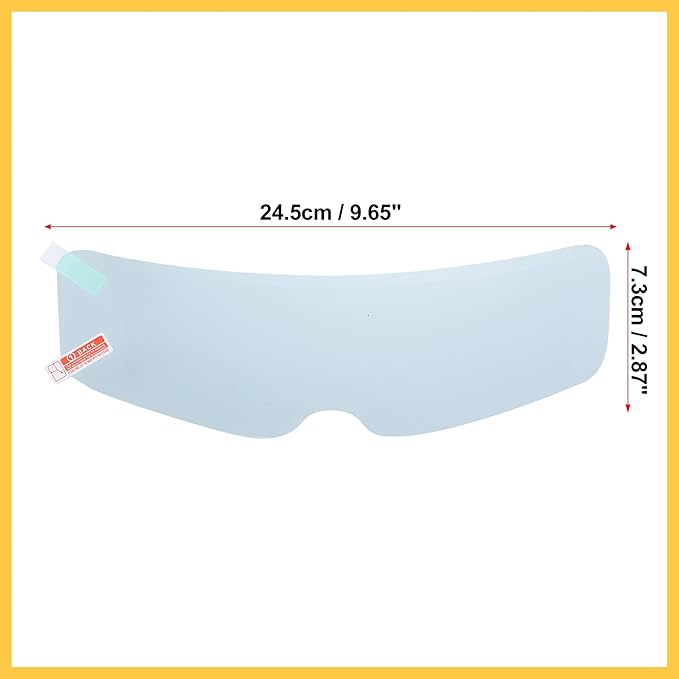 3pcs 9.65"x2.87" Anti Fog Film for Motorcycle Helmet Universal Anti Fog Shield Film Lens Sticker Durable Nano Coating Sticker Film Helmet Accessory Auto Replacement Parts