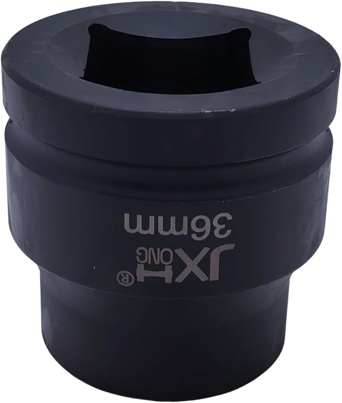 1-1/2" Drive Impact Socket, 6-Point, Heat Treated Cr-Mo Steel – Heavy Duty for Hydraulic Impact Wrench (36mm)