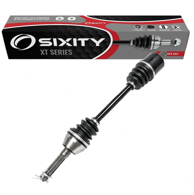Sixity XT Front Right CV Axle for Polaris ACE 500 570 EPS 900 SP 2015-19 | Sportsman. Complete axle assembly with a 5140 chrome steel shaft, inboard and outboard CV joints, fully assembled