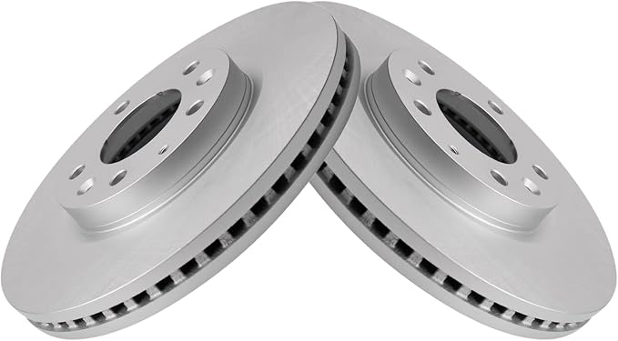 TRQ Front Brake Rotor Set G Coated Vented Compatible with 2007-2012 Mazda CX-7