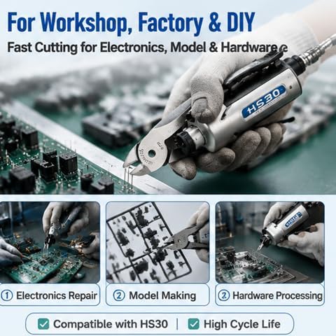 S7P Pneumatic Cutting Pliers Cutter Head Replacement Air Scissors Head Fit for HS30 Cutting Pliers 3.3mm Copper Wire 2.8mm Iron Steel Wire pneumatic cutter head