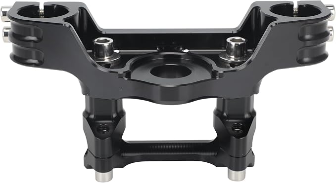Motorcycle Top Triple Clamp 7/8" 22MM Upper Triple Tree Bar Mount with Risers Set CNC for CRF 110 CRF110F 2013-2024 CRF125F CRF125FB 2019-2024 CRF 110F 125F 125FB Black