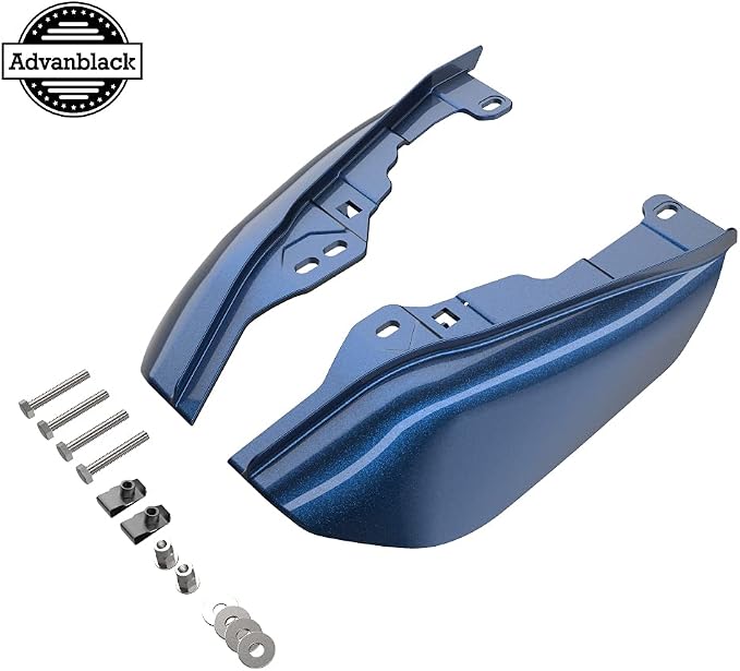 Advanblack 2024 RG Mid Frame Air Deflectors Compatible for Harley Touring Street Glide, Road King, Electra Glide, 2009-2025(Big Blue Pearl)
