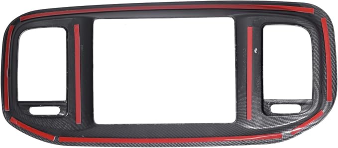 for Dodge Charger 2015-2023 Interior Accessories Dashboard DVD Navigation Screen Frame Cover Trim ABS Carbon Fiber