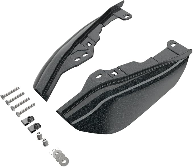 Advanblack 2025 RG Mid Frame Air Deflectors Compatible for Harley Touring Street Glide, Road King, Electra Glide, 2009-2025 (Iron Horse Metallic)
