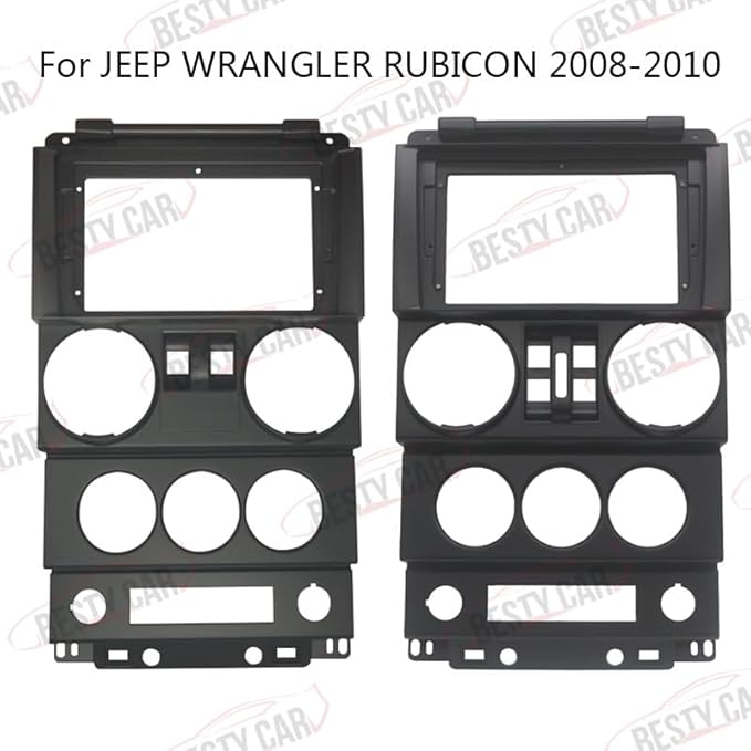 Fits for Jeep Wrangler 2008 2009 2010 4 Doors Car Radio Stereo Fascia Frame Double DIN 9 inch Dash Installation Mounting Kit