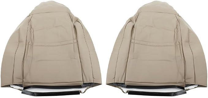 4 Pcs Driver & Passenger Seat Cover and Backrests Cover Tan Replacement for F250 F350 Lariat 1999 2000