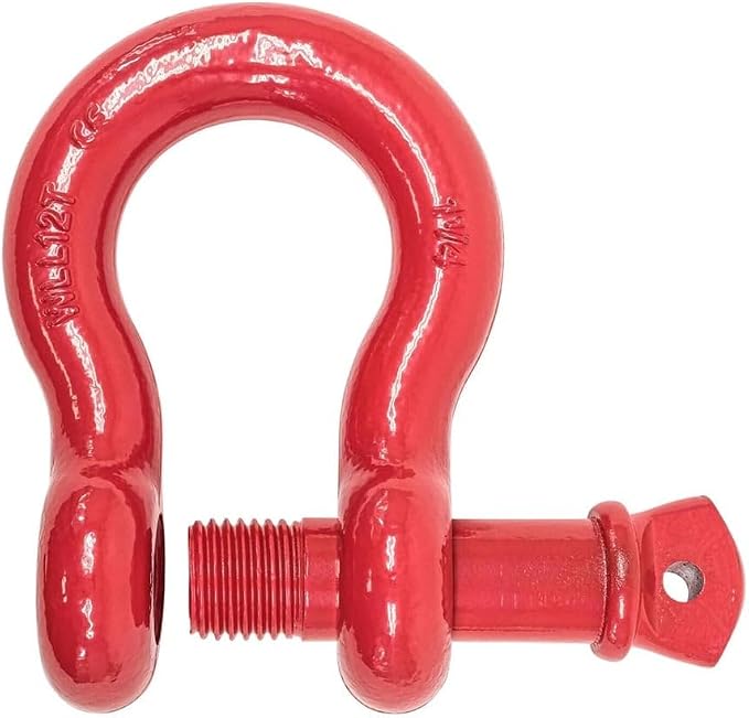 Mytee Products 1/2" Anchor Shackle Forged Carbon Steel w/Alloy Screw Pin WLL # 2.0 Tons (4,000 lbs) | Double Rust Protection Heavy Duty D Ring Shackle for Towing, Rigging & Vehicle Recovery (20 Pack)