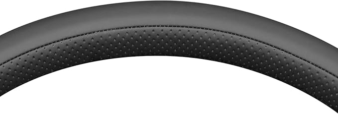 MEWANT Hand Stitch Black Smooth Perforated Faux Leather Steering Wheel Cover for BMW 2Series F22 F23 F30 F34 F32 F33 F36