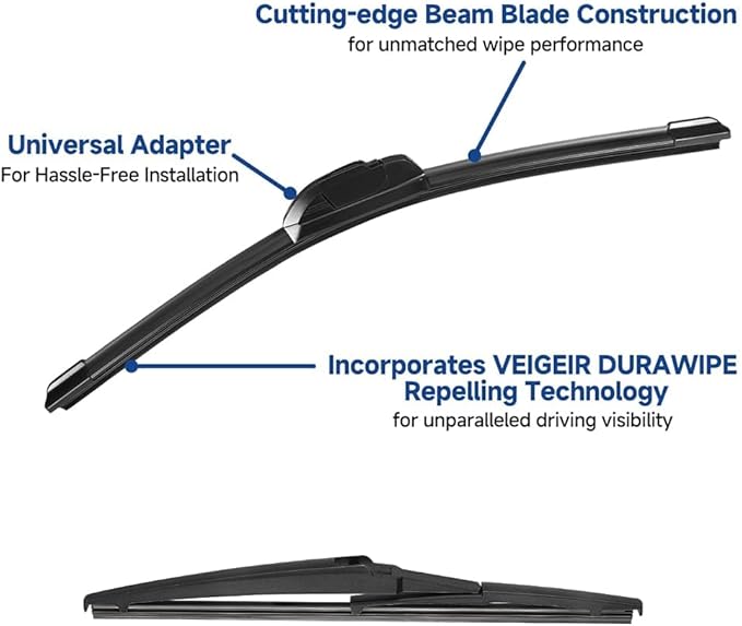 3 Pack Windshield Wiper Blades Compatible with Kia Soul 2019-2010 Kia Sorento 2015-2011 Original Factory Quality Front Rear Wipers Blade Set for My Car - 24" 20" 11"