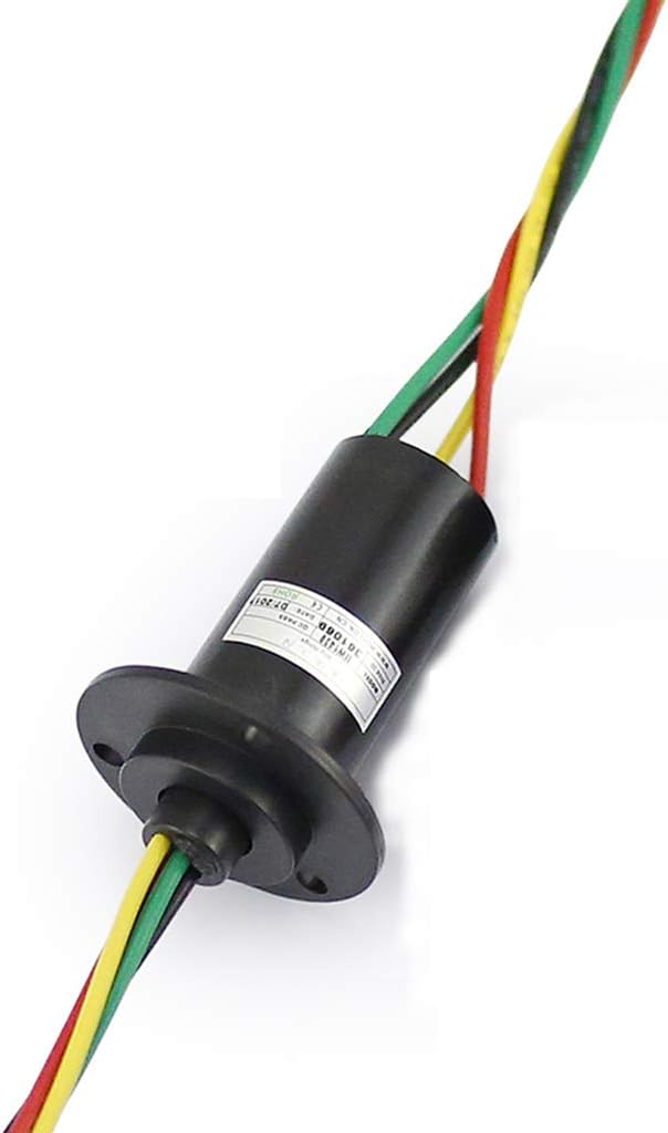 Taidacent 3 4 5 6 8 Wires 5A 10A 15A 30A 60A Electrical Slip Ring Collector Ring Rotary Electrical Contact Joint Rotary Connector Commutator (4 Wires 15A Diameter 29.8mm)