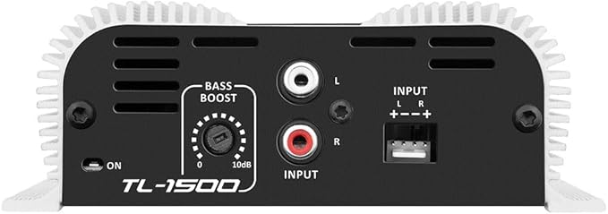 Taramp's TL 1500 Full Range 390 watts RMS 3 Channels Car Audio 2 Stereo Channels 1 Sub Channel Class D Amplifier, RCA/Wire Input, Bass Boost 13.8 VDC System, White