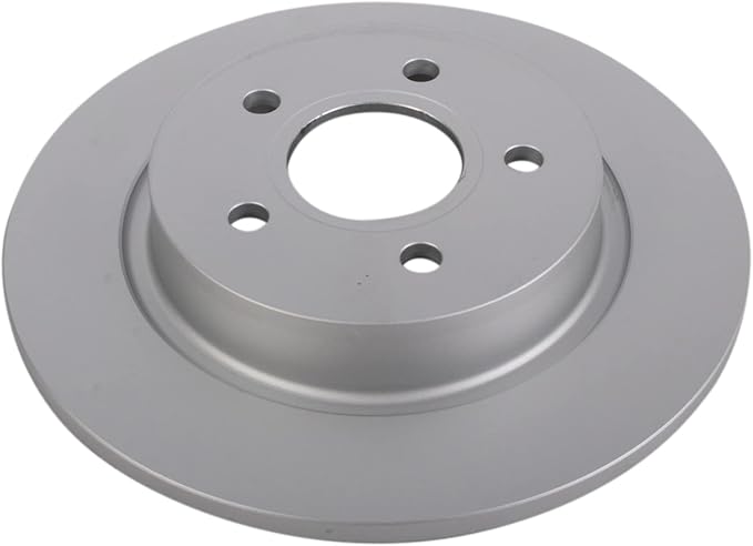 TRQ Rear Brake Rotor Set Solid G Coated Compatible with 2008-2013 Volvo C30 2006-2013 C70 2005-2011 S40 2005-2011 V50