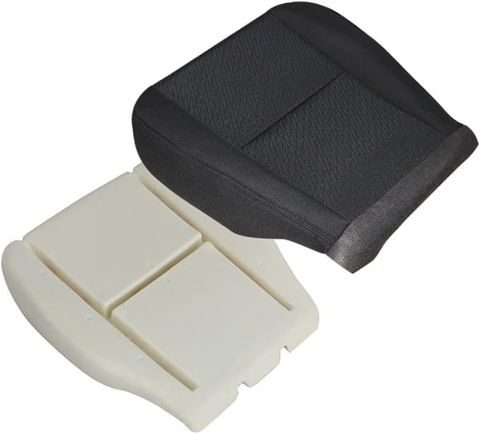 GXARTS Cloth Front Driver Bottom Replacement Seat Cover & Foam Cushion Fit for Chevy Silverado Tahoe Suburban Avalanche GMC Yukon Sierra 1500 2500HD 3500HD 2007 2008 2009 2010 2011 2012 2013 2014