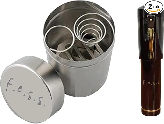 F.e.s.s. Car Ashtray Can Portable Cigar Cigarette Travel Ashtray Fits in Cup Holder with Portable Cigar Keeper Save it Protector Holder Humidor Tube