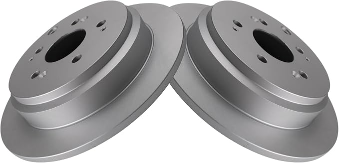 TRQ Rear Brake Rotor Set Solid G Coated Compatible with 2005-2010 Honda Odyssey
